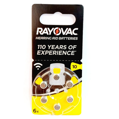 Rayovac 4610 Acoustic Size 10 PR70 (6 pcs) Hearing Aid Battery Hearing Aid  Batteries 1.45V V10AT