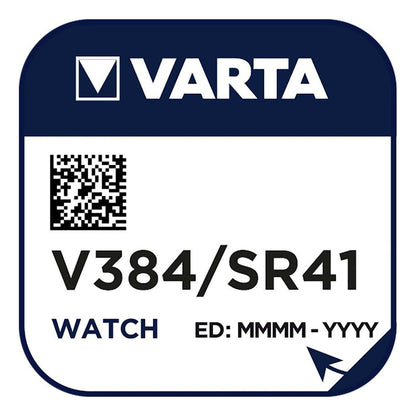 Varta V384 SR41 (1pc) 1.55v Silver Oxide Button Cell Battery Varta V 384 SR736 LR41 392