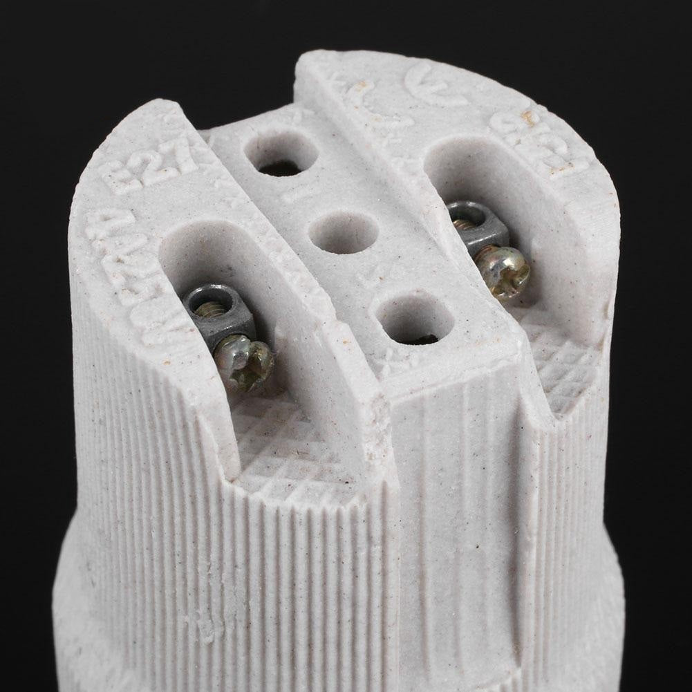 E27 Screw Ceramic Porcelain Socket Bulb Holder For Reptile Pet Heat Lamps F519 Ceramic Outlet Screw