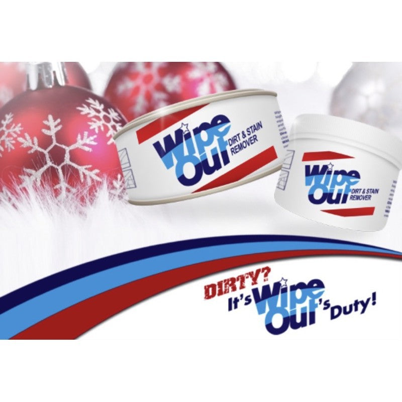 Wipe Out Dirt and Stain Remover 250g or 145g  WipeOut in Metal Can or Plastic Cover