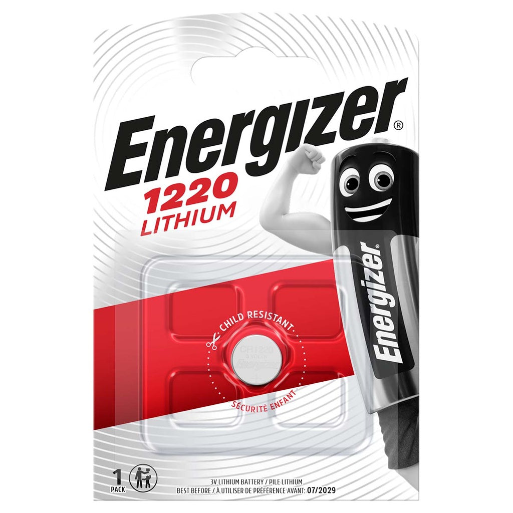 Energizer 1220 CR1220 (1pc) 3v Lithium Button Cell Battery in Blister Pack LM1220  ECR1220 DL1220 3V