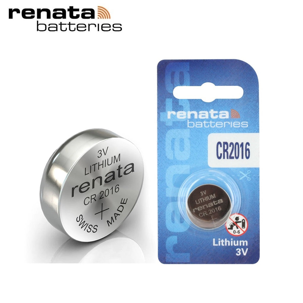 Renata CR2016 (1 pc) ECR2016 2016 Lithium Coin Cell Button Battery 3V 3 volts