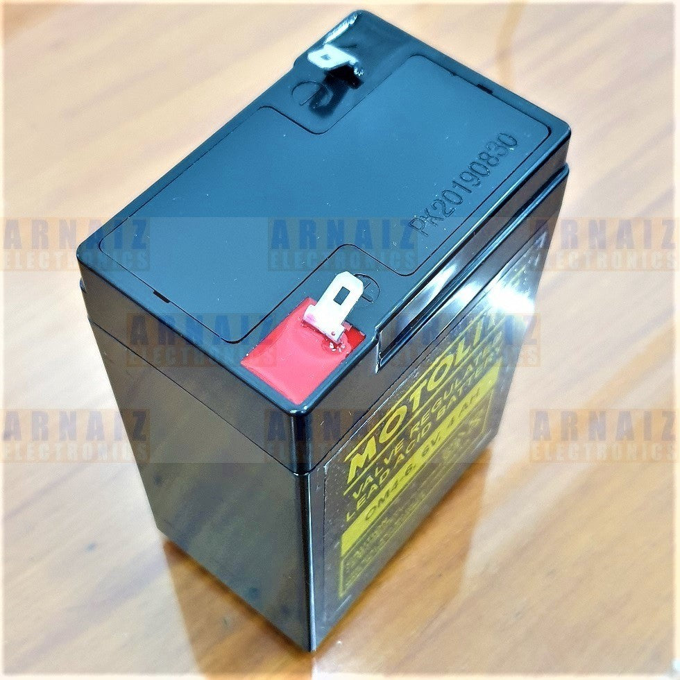 Motolite 6V 4Ah OM4-6 6 Volts 4 Ampere Rechargeable Sealed Lead Acid Battery 6v 4.5Ah Toy Car Batt