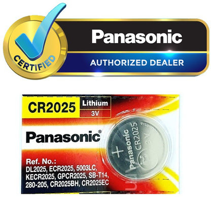 Panasonic CR2025 (1 pc) ECR2025 2025 Lithium Coin Cell Button Battery 3V 3 volts