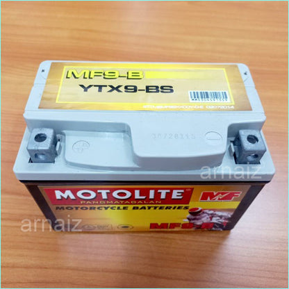 Motolite MF9-B Maintenance Free Motorcycle Battery YTX9-BS MF9B YTX9B Battery