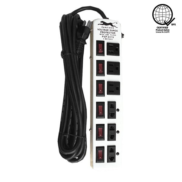 Panther Extension Cord Voltage Surge Protector with Line Filter 5 meters PSP-0119 PSP 0119 PSP0119