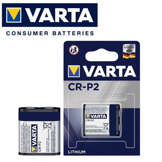 Varta CRP2 (1pc) 6v Lithium Battery in Blister Pack Varta CR-P2 Batteries 6204 EL223AP