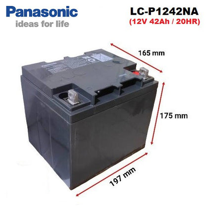 Panasonic 12V 42Ah SLA VRLA Rechargeable Battery LC-P1242NA Valve Regulated Sealed Lead-Acid Battery