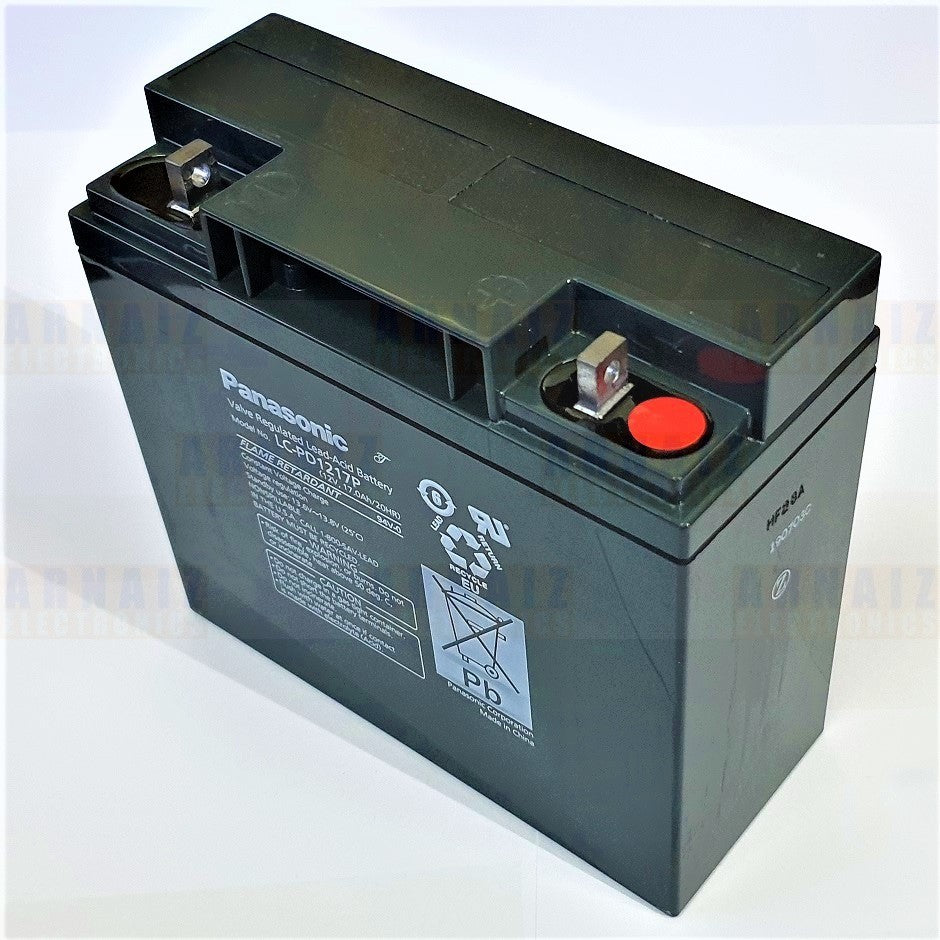 Panasonic 12V 17Ah SLA Rechargeable Battery LC-RD1217NA Valve Regulated Sealed Lead-Acid E-bike