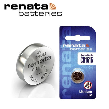 Renata 1616 CR1616 DL1616 (1pc) 3v Lithium Button Cell Battery in Blister Pack BR1616