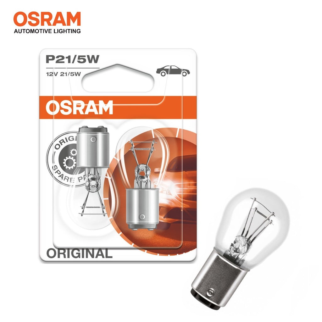 Osram 7528 02B (2pcs) P21 5W 12V 21 5W BAY15d 380 Halogen Bulb Automotive Lighting Car Bulb Original