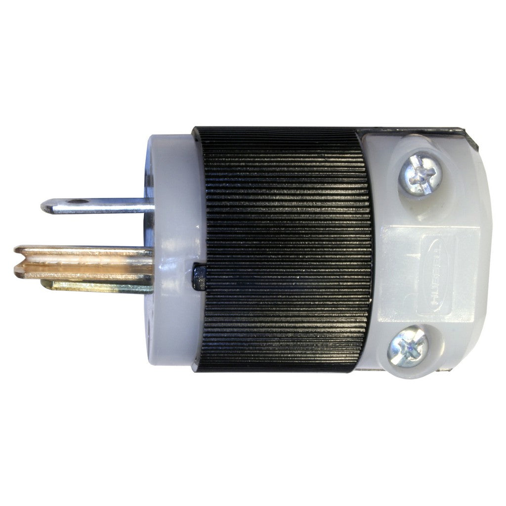 Hubbell HBL8215C Plug Hospital Grade 125V 15 amp 5-15P Black White made in USA