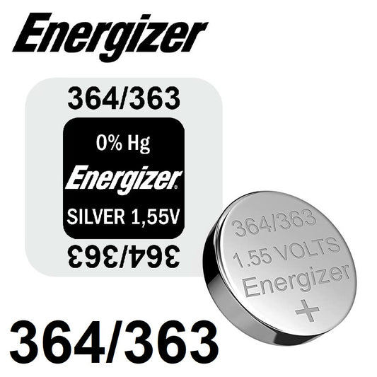 Energizer Silver 364 363  (1pc) 1.55v Silver Oxide Button Cell Battery Mercury Free 364/363  SR621SW