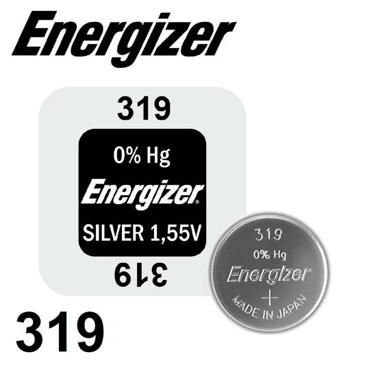 Energizer 319 SR64 (1pc) 1.55v Silver Oxide Button Cell Battery Mercury Free V319 SR527SW LR527 D319