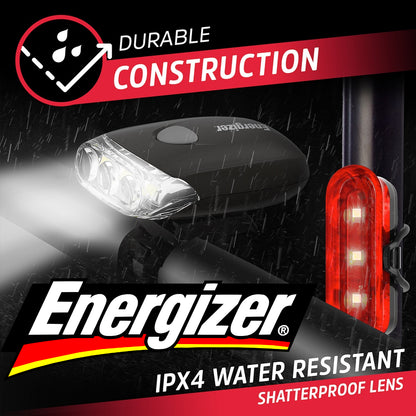 Energizer Bike Light Set BLPB42 Bike Headlamp Bicycle LED Lamp Light Bulb Weatherproof Tail Light