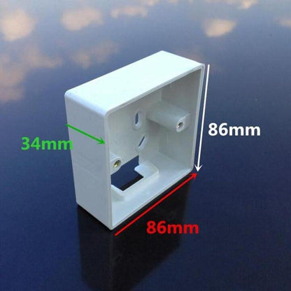 86x86 PVC Junction Box High Insulation Wall Switch Socket Base 86 Utility Box White Switch Socket