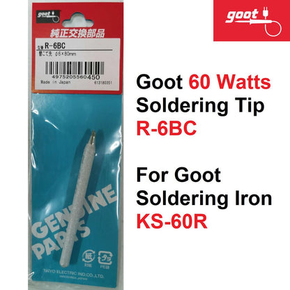 Goot Soldering Tip Replacement Ceramic Long Life Tip 30W 40W 60W TQ77 TQ95 R48B R6BC TQ77RT Iron Gun