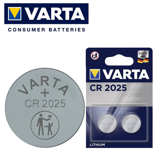 Varta CR2025 (2pcs) 3v Lithium Button Cell Battery in Blister Pack Varta CR 2025 Batteries 6025