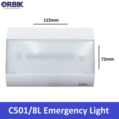 Orbik C501 Emergency Light C501/8L Outlet to Led Emergency Light C-501