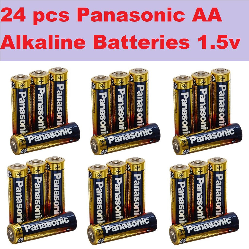 Panasonic AA (24pc) Battery Alkaline Long Lasting 1.5V LR6T/24V Panasonic AA Batteries Value Pack