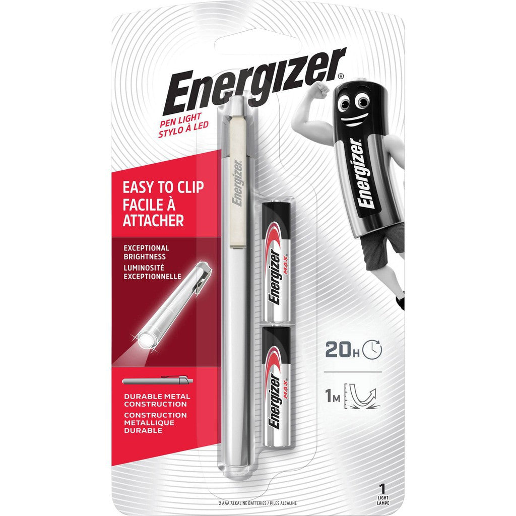 Energizer Metal Pen Light Energizer Penlight LED Pocket Flashlight Small Stylus Doctor Flash Light