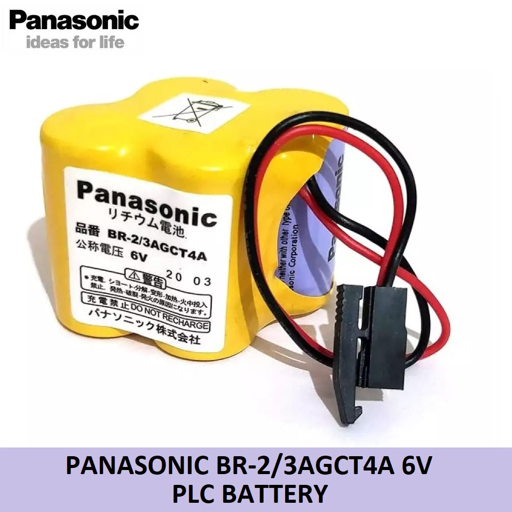 Panasonic BR-2 3AGCT4A  6V PLC Battery with Plug Connector Lithium Battery