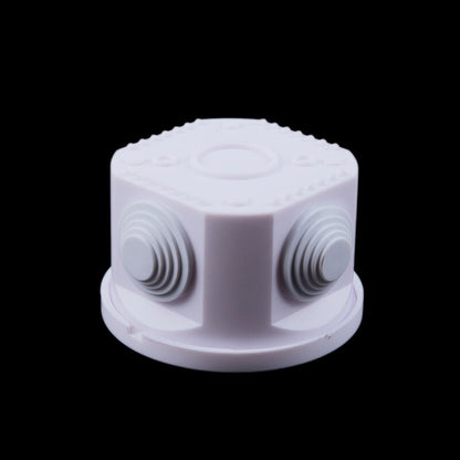 Round Octagon Junction Box Waterproof Outdoor Electrical CCTV Enclosure Square White ABS 80 x 50 mm