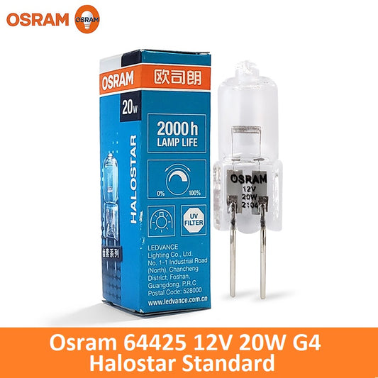 Osram 64425 20w 12v G4 JC 2 Pin Halostar Standard Halogen Lamp Peanut Bulb Microscope Bulb