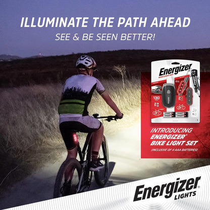 Energizer Bike Light Set BLPB42 Bike Headlamp Bicycle LED Lamp Light Bulb Weatherproof Tail Light