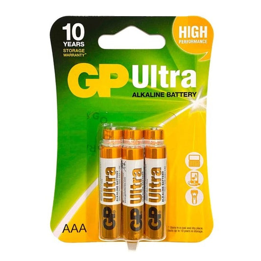 GP Ultra AAA Alkaline (6pcs) Battery LR03 24AU