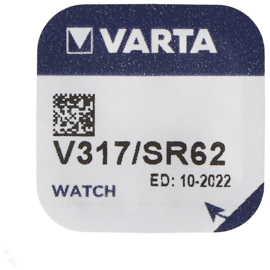 Varta V317 SR62 (1pc) 1.55v Silver Oxide Button Cell Battery Varta V 317 SR516SW