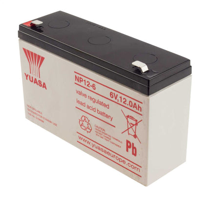 Yuasa 6V 12Ah SLA Rechargeable Battery NP12-6 Valve Regulated Sealed Lead-Acid Battery Toy Car Toys