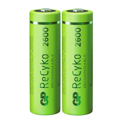 GP AA Size AA (2 pcs) 2600mAh ReCyko Rechargeable Battery HR6 Rechargeable Batteries