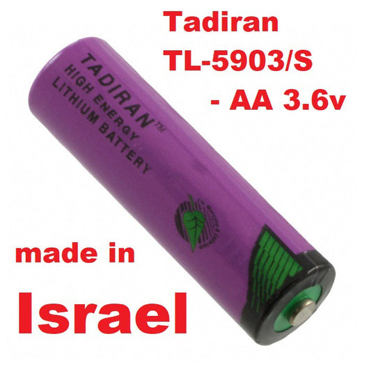 Tadiran TL-5903 size AA Lithium Battery 3.6V - non Rechargeable Tadiran TL-5903/S Batteries