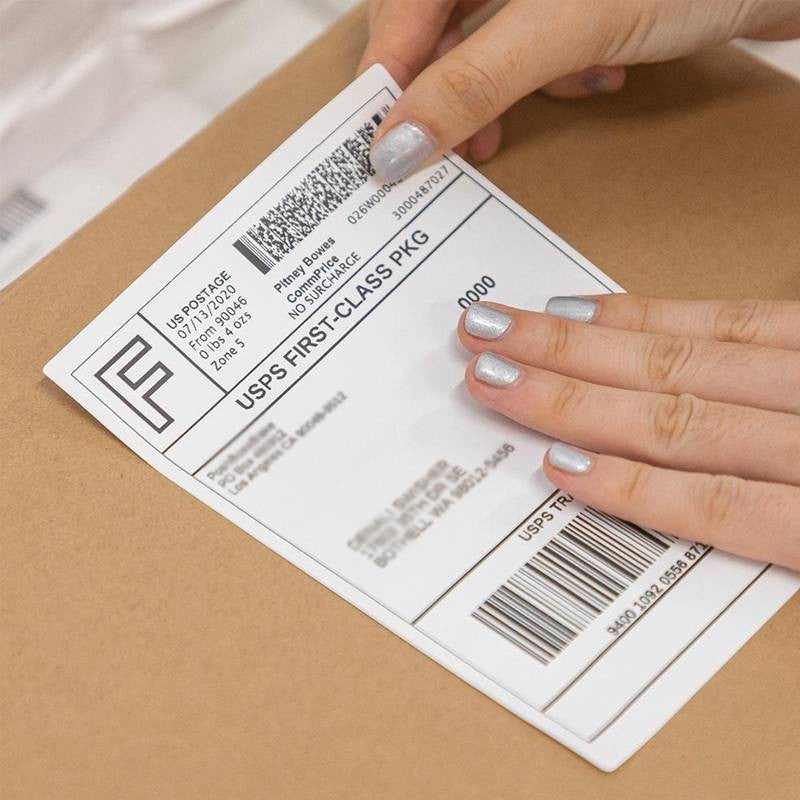 Waybill Sticker A6 100*150 Fold 500pcs Label Paper Barcode Thermal Sti ...