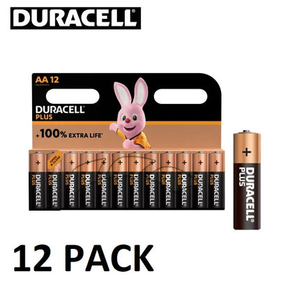 Duracell AA Plus (12pcs) Alkaline Battery MN1500 1.5V LR6 Batteries 12 pieces per Pack BL12