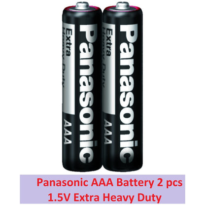 PANASONIC AAA (2pc) Battery Black Extra Heavy Duty 1.5V R03PT/2S-P Panasonic AAA Batteries