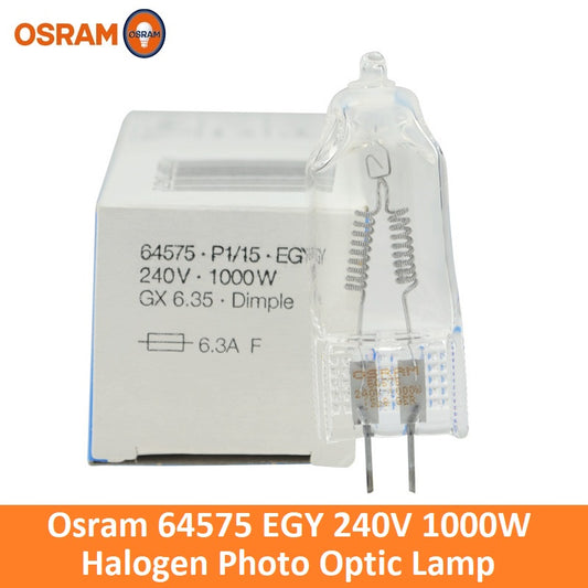 Osram 64575 1000w 240v GX6.35 Dimple P1 15 Halogen Lamp Peanut Bulb