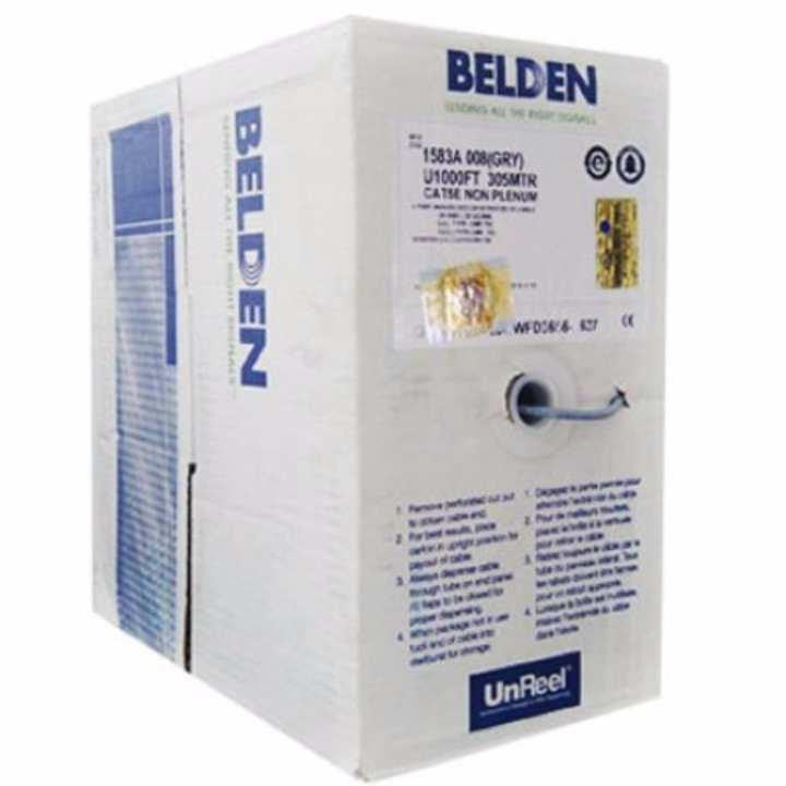 Belden Cat5 Cat 5E Cable UTP Unshielded AWG24 Gray Data LAN Cable Cat5E 1583A 305 meters Cat-5E