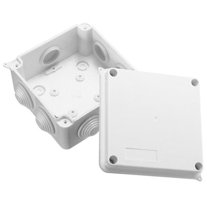 100x100x70mm IP65 Waterproof Outdoor Electrical CCTV Enclosure Square Junction Box White ABS