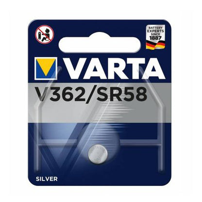 Varta V362 SR58 (1pc) 1.55v Silver Oxide Button Cell Battery in Blister Pack Varta V 362 SR721SW