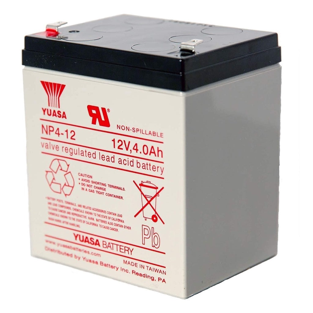 Yuasa NP4-12 12V 4Ah 20hr Battery 12 Volts 4 Ampere UPS replaces 12V 5Ah12V 4.5Ah Battery Batteries