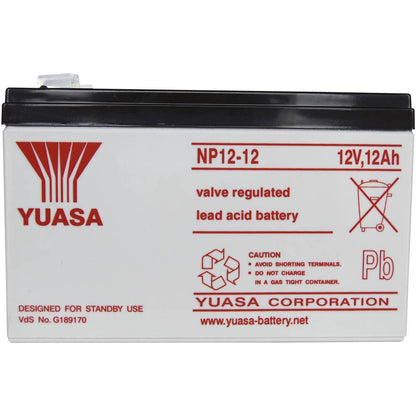 Yuasa E-Bike Battery 12V 12Ah 20hr 12 Volts 12 Ampere NP12-12 EBike UPS Battery