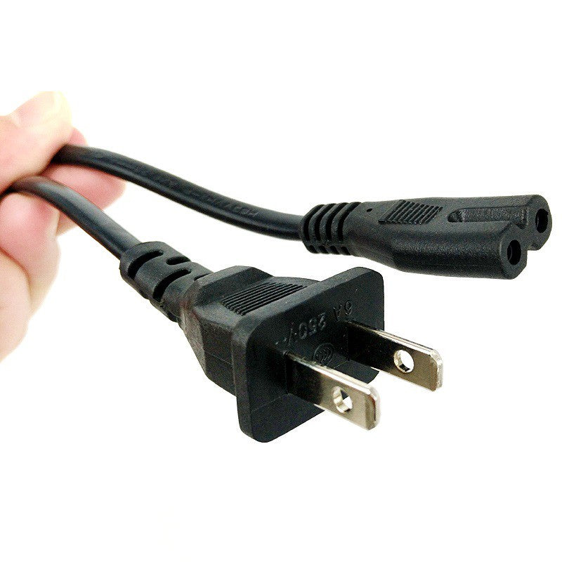 AC CORD 1.5m US PLUG 2 pin AC Power Cable Cord Adapter Compatible With PC Black Number 8 Sony Cord