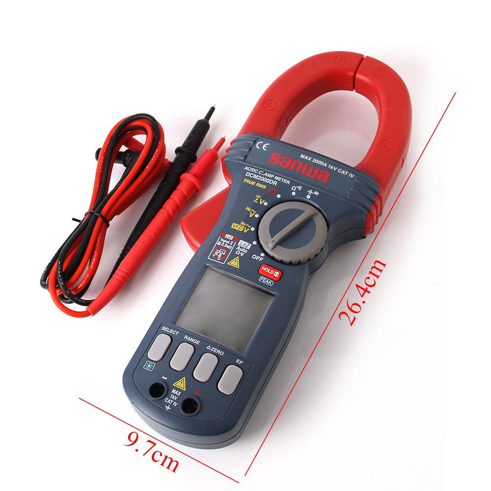 Sanwa DCM2000DR Digital Clamp Meter DC/AC current measurable max. 2000A, CAT.IV 1000V