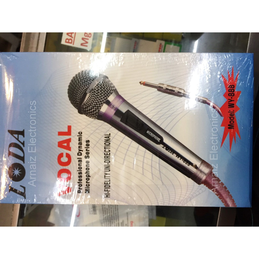 Loda Microphone for Videoke 10 Meters Wire Fixed to the Mic Professional Dynamic Hi Fidelity LW888