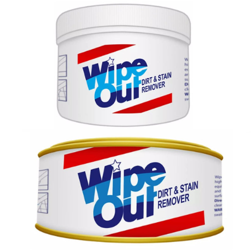 Wipe Out Dirt and Stain Remover 250g or 145g WipeOut in Metal Can or P ...