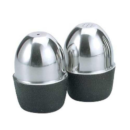 Acorn Stainless Steel Kitchen Salt & Pepper Cruet Shaker Dispenser 2pc Set 1902 Acorn Shaped Plastic