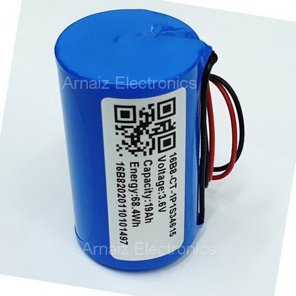 Size D 1 Cell Lithium Battery 3.6V 19Ah w/ Connector ER34615 34615 D Cell LS33600 Batteries 19000mAh