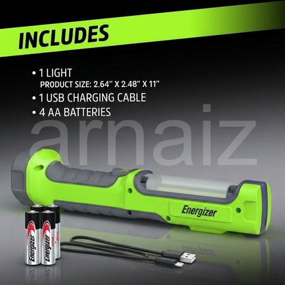Energizer YPWL41 Pro Series Hybrid Work Light USB Rechargeable Professional Utility LED Flash Light